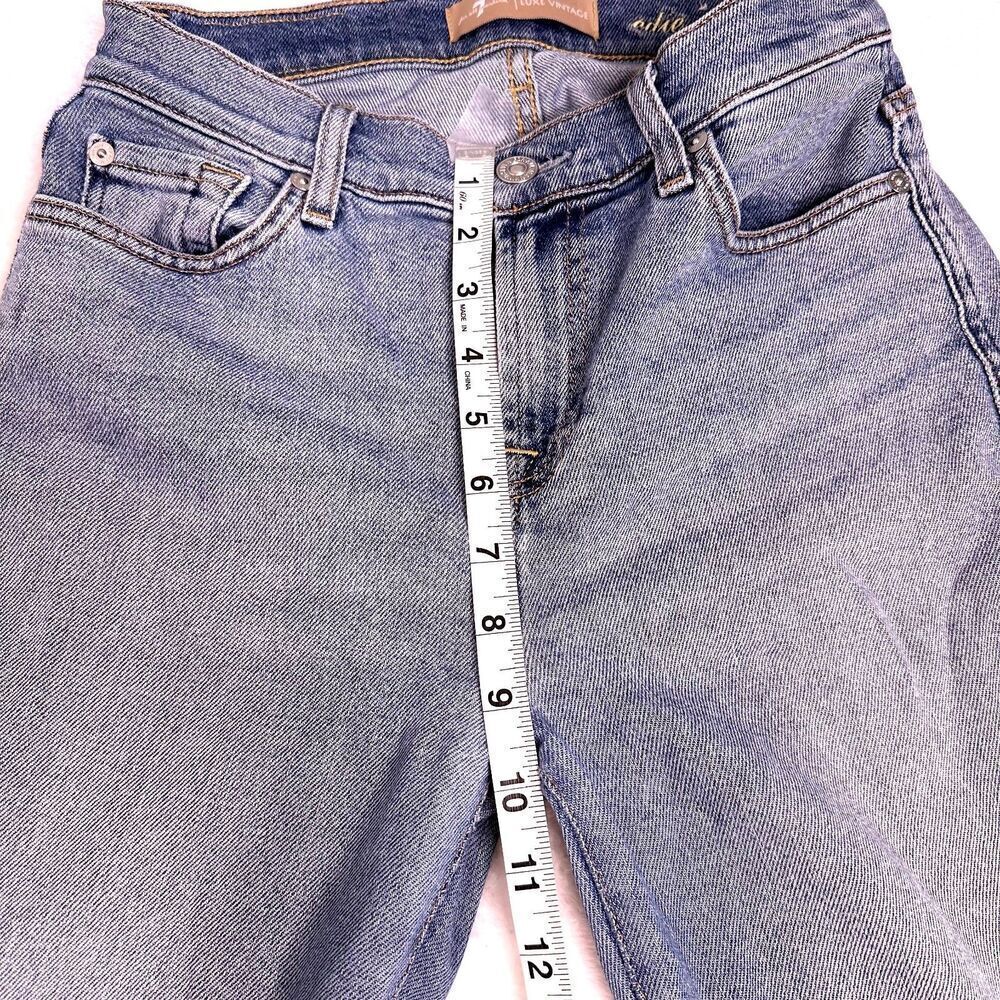 7 for all Mankind Womens Lux Vintage Edie Distressed Jeans Size 25 - Picture 12 of 12